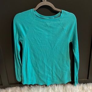Size small teal long sleeve sleep shirt